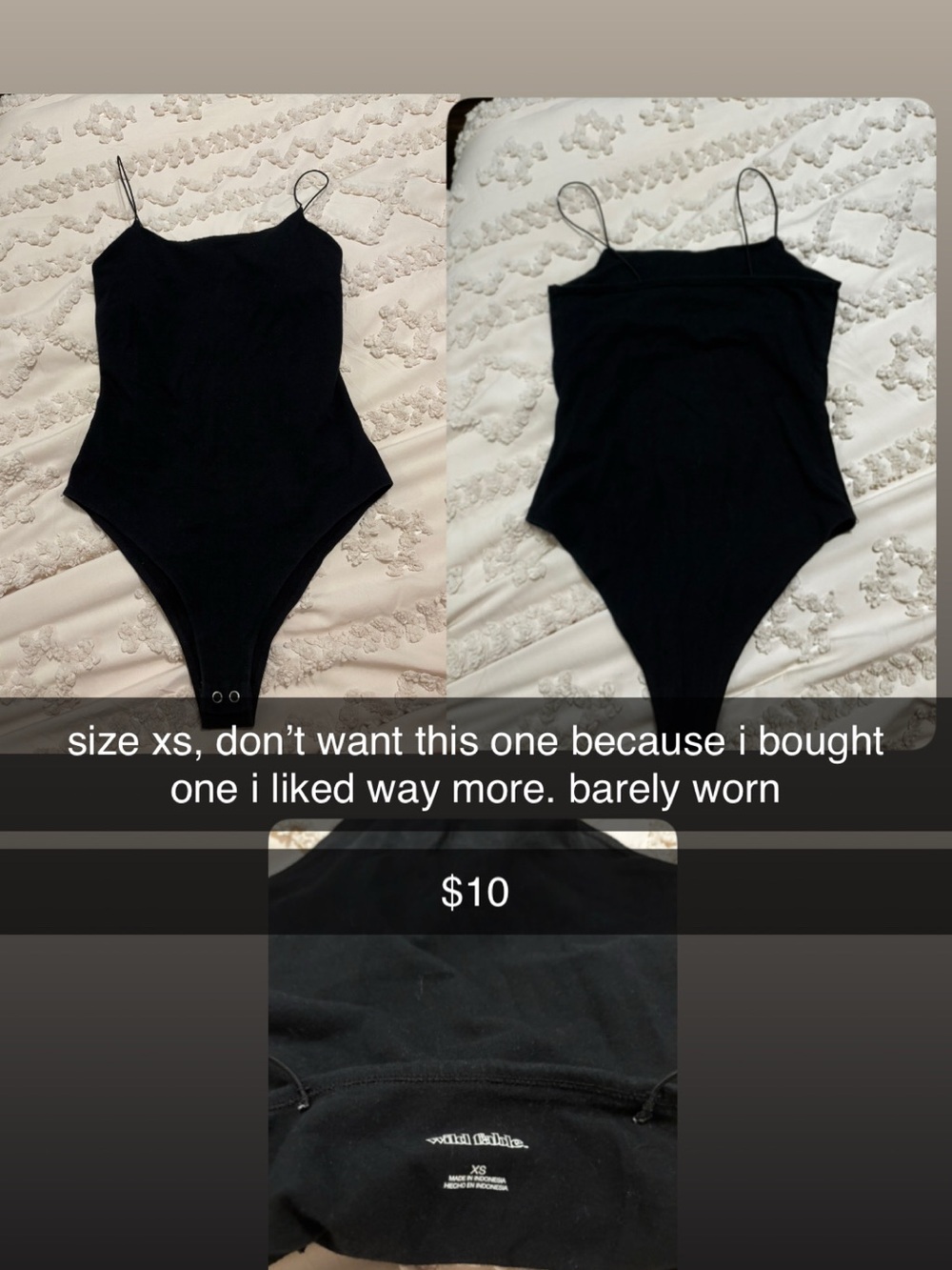 Target Black Spaghetti-Strap Girls' Bodysuit